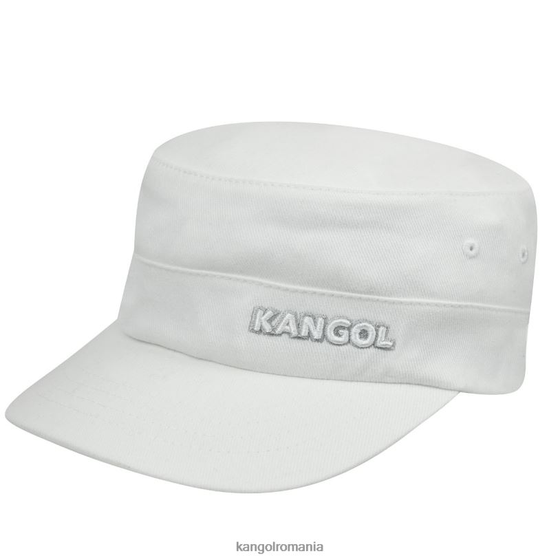 articole pentru cap | Kangol unisex alb șapcă armată din twill de bumbac 0VJ20266