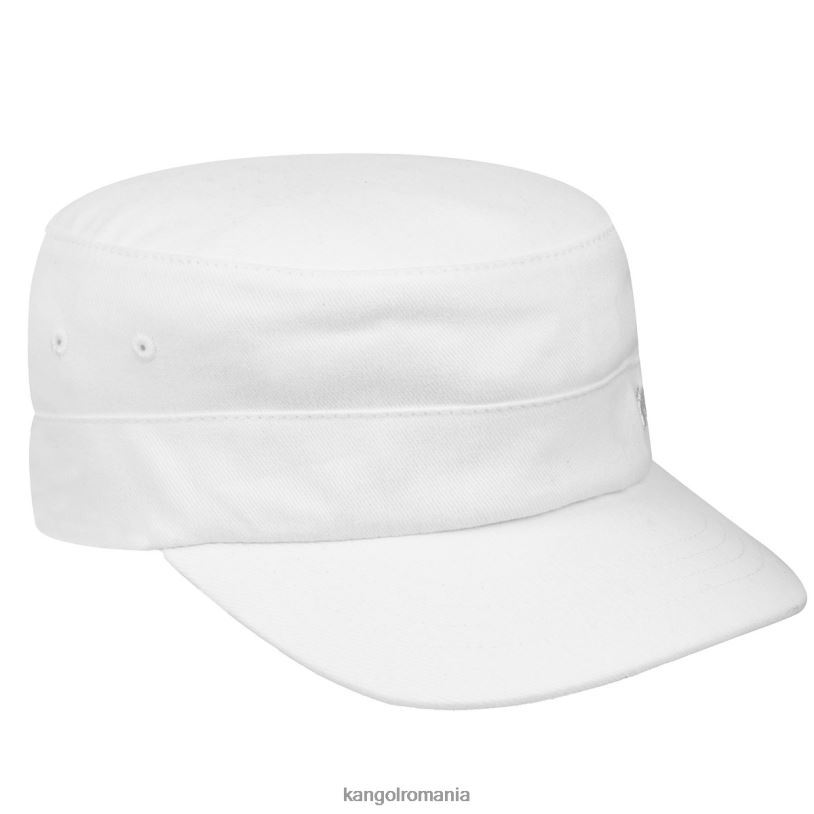 articole pentru cap | Kangol unisex alb șapcă armată din twill de bumbac 0VJ20266