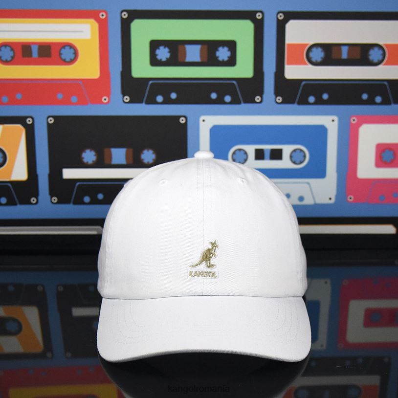 articole pentru cap | Kangol unisex alb baseball spălat 0VJ20342