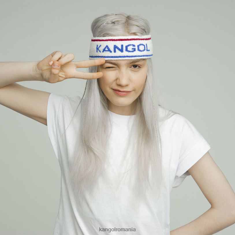 articole pentru cap | Kangol unisex alb/ciano bentita cu dungi bermude 0VJ20908