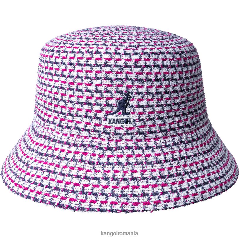 articole pentru cap | Kangol unisex alb găleată jacquard labirint 0VJ20662