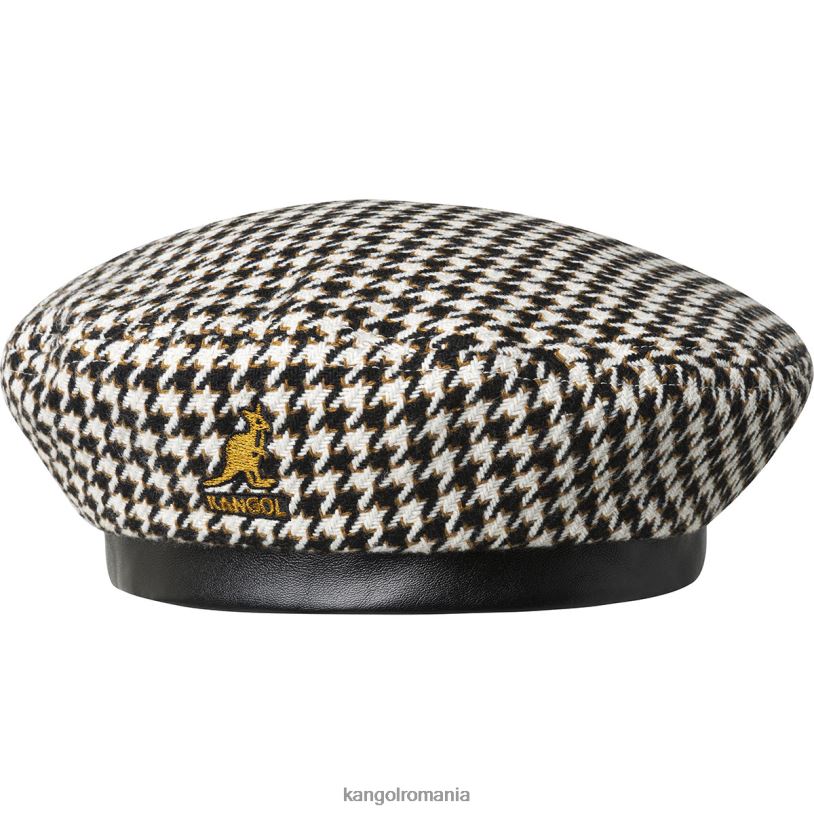 articole pentru cap | Kangol unisex alb negru beretă grilă dentară 0VJ20424