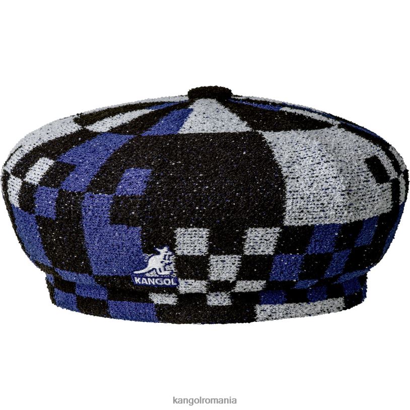 articole pentru cap | Kangol unisex albastru înstelat/negru beretă pop vichy jax 0VJ20393