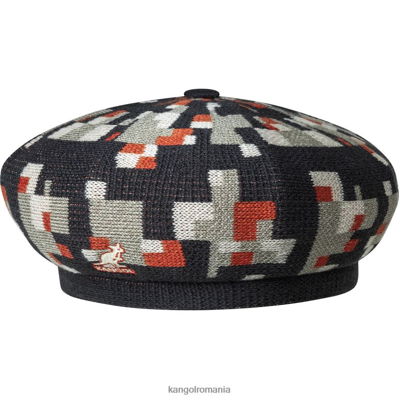 articole pentru cap | Kangol unisex arcuri adânci/nichel beretă în carouri pixelată 0VJ20398