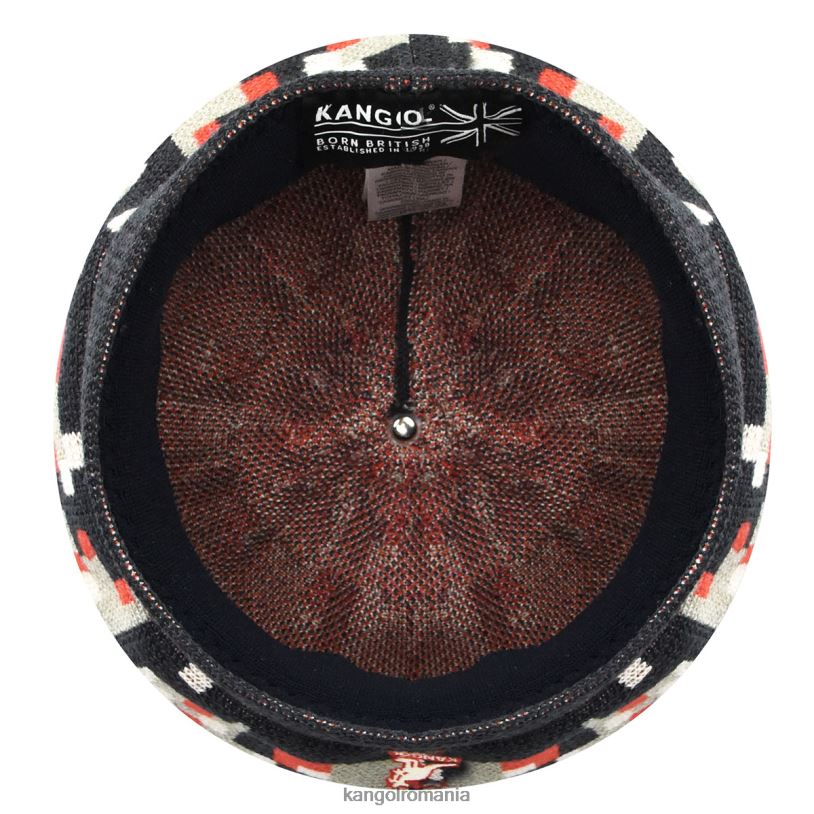 articole pentru cap | Kangol unisex arcuri adânci/nichel beretă în carouri pixelată 0VJ20398