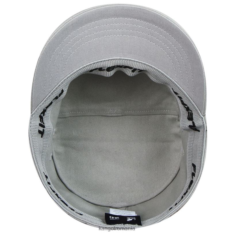 articole pentru cap | Kangol unisex argint șapcă armată din twill de bumbac 0VJ20265