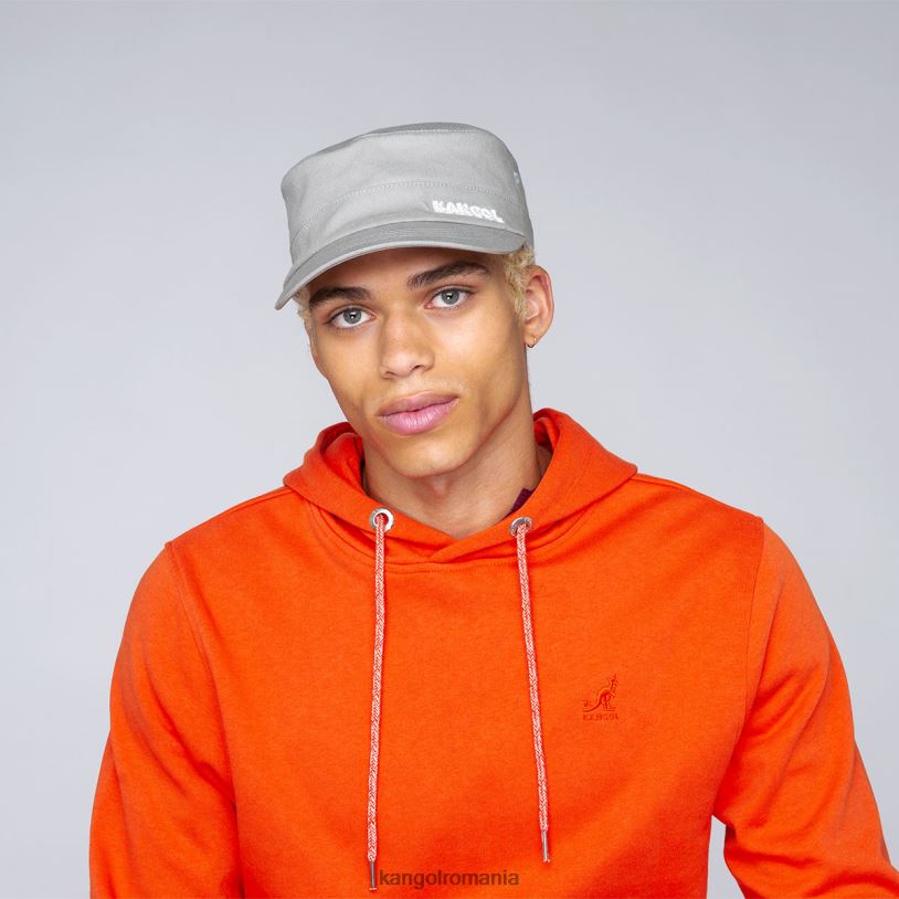 articole pentru cap | Kangol unisex argint șapcă armată din twill de bumbac 0VJ20265