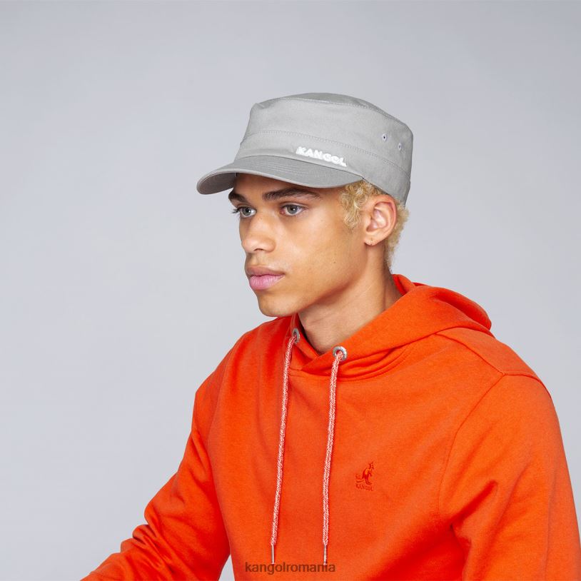 articole pentru cap | Kangol unisex argint șapcă armată din twill de bumbac 0VJ20265