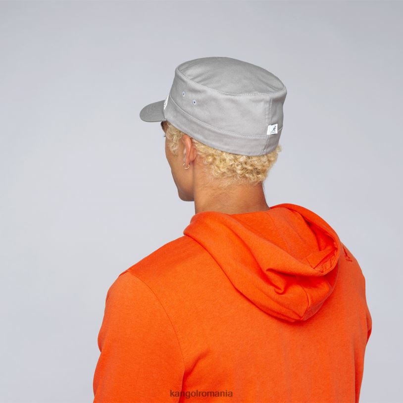 articole pentru cap | Kangol unisex argint șapcă armată din twill de bumbac 0VJ20265