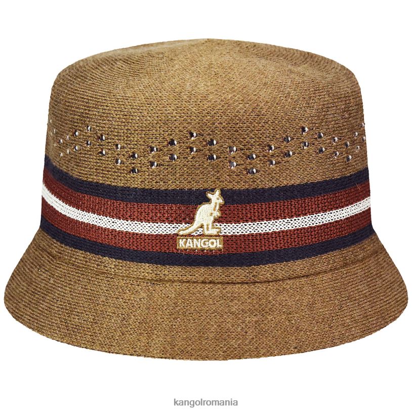 articole pentru cap | Kangol unisex cămilă coș cu dungi slick 0VJ20570