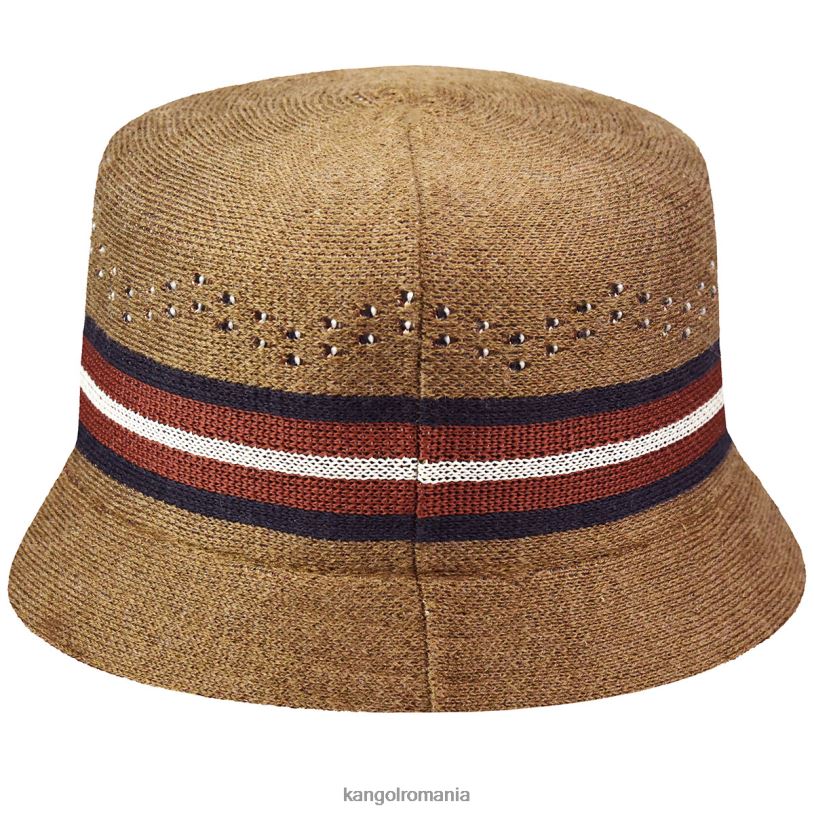 articole pentru cap | Kangol unisex cămilă coș cu dungi slick 0VJ20570