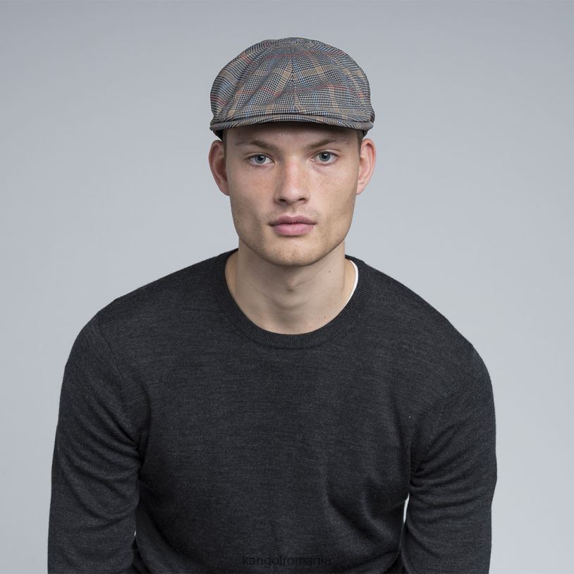 articole pentru cap | Kangol unisex carouri gri șapcă flexfit model 0VJ20774