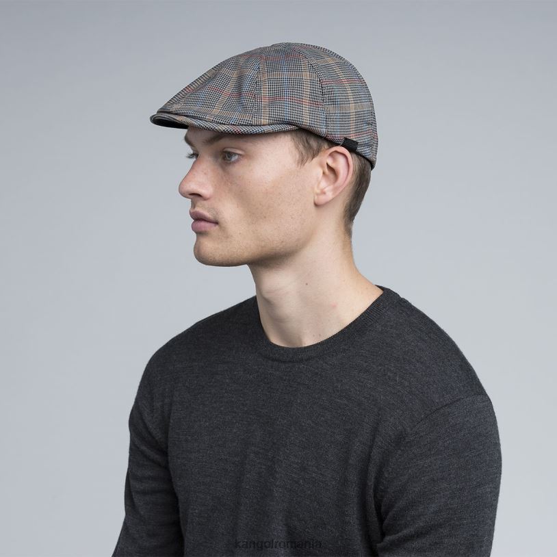 articole pentru cap | Kangol unisex carouri gri șapcă flexfit model 0VJ20774