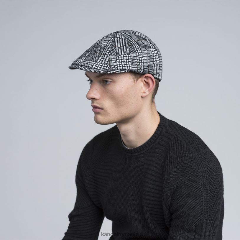 articole pentru cap | Kangol unisex carouri negre șapcă flexfit model 0VJ20773