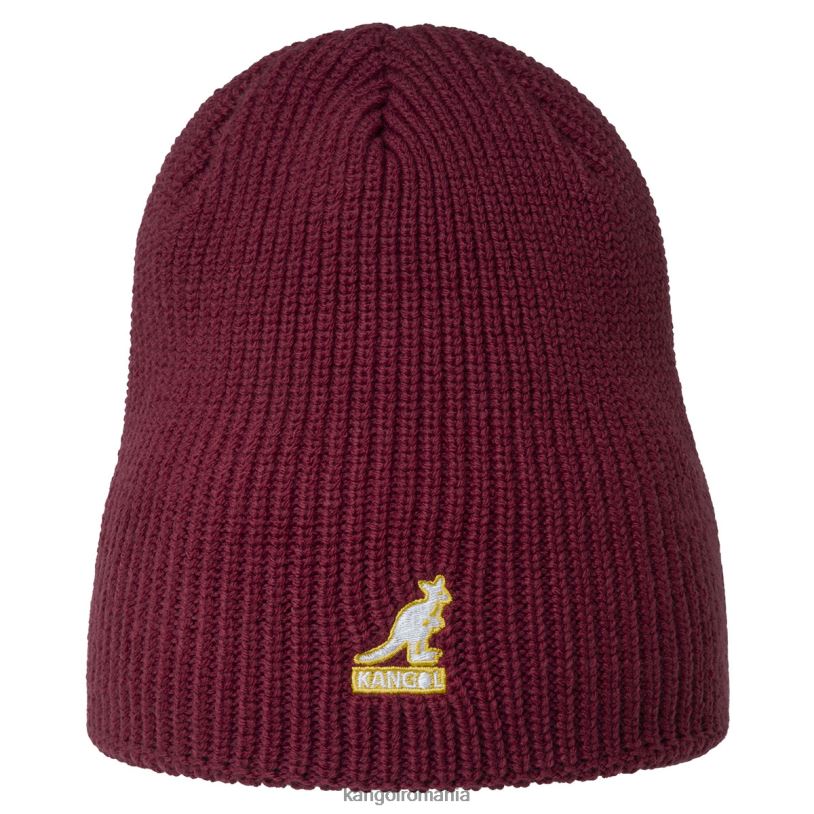 articole pentru cap | Kangol unisex catifea rosie beanie cardinal cu două căi 0VJ20867