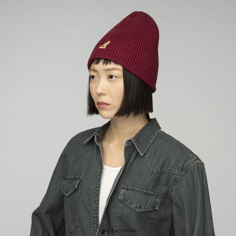 articole pentru cap | Kangol unisex catifea rosie beanie cardinal cu două căi 0VJ20867