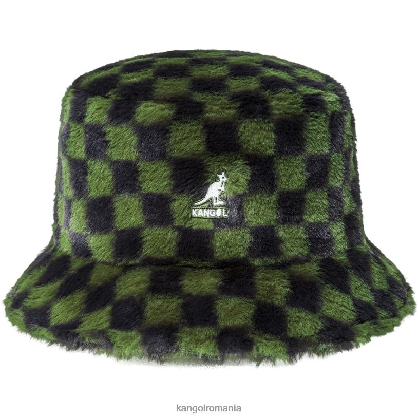 articole pentru cap | Kangol unisex cec de măsline găleată din blană artificială 0VJ20712