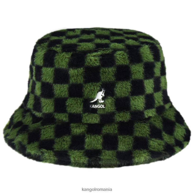 articole pentru cap | Kangol unisex cec de măsline găleată din blană artificială 0VJ20712