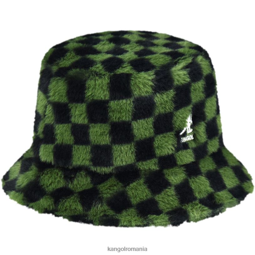 articole pentru cap | Kangol unisex cec de măsline găleată din blană artificială 0VJ20712