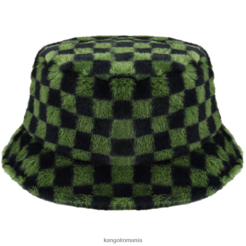 articole pentru cap | Kangol unisex cec de măsline găleată din blană artificială 0VJ20712