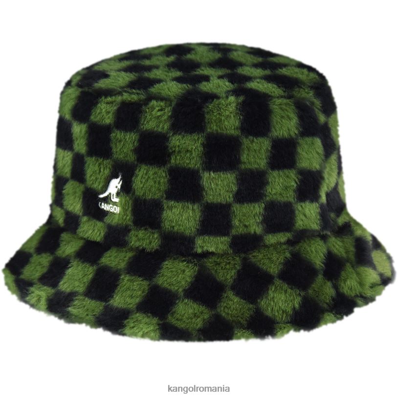 articole pentru cap | Kangol unisex cec de măsline găleată din blană artificială 0VJ20712