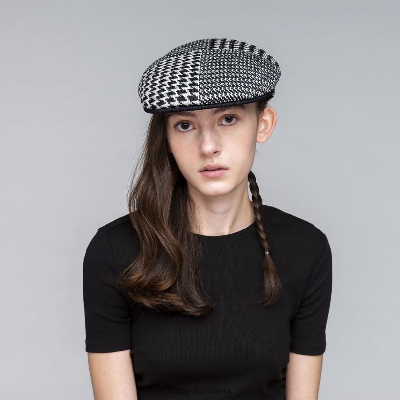 articole pentru cap | Kangol unisex crem/negru picior de găin abstract 504 0VJ20108