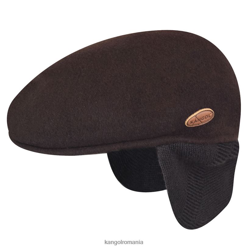 articole pentru cap | Kangol unisex espresso lână 504 clapă pentru urechi 0VJ20150