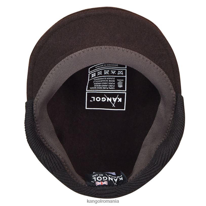 articole pentru cap | Kangol unisex espresso lână 504 clapă pentru urechi 0VJ20150