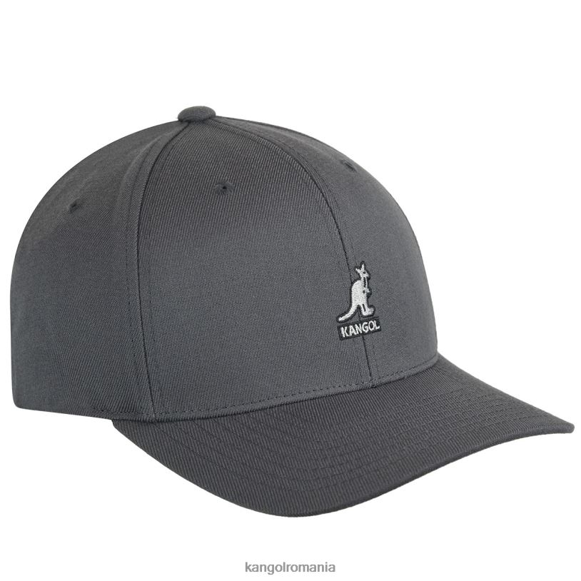 articole pentru cap | Kangol unisex flanel închis la culoare baseball flexfit din lână 0VJ20317