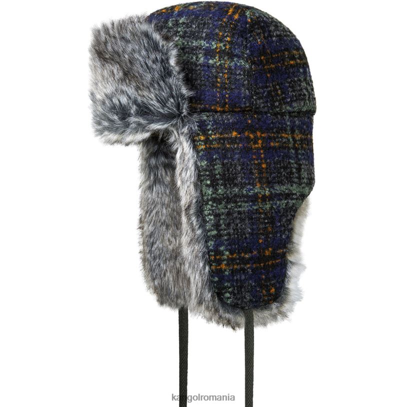 articole pentru cap | Kangol unisex flanel închis la culoare lână ushanka 0VJ20852