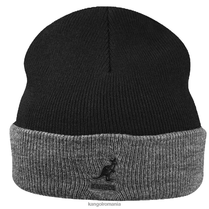 articole pentru cap | Kangol unisex flanel negru/întunecat trage manșetă acrilică 0VJ20842