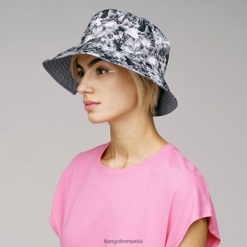 articole pentru cap | Kangol unisex floral negru găleată florală reversibilă 0VJ20456