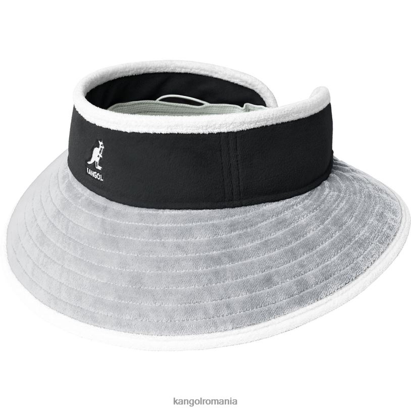 articole pentru cap | Kangol unisex gri/negru vizor lateral de plajă 0VJ20910