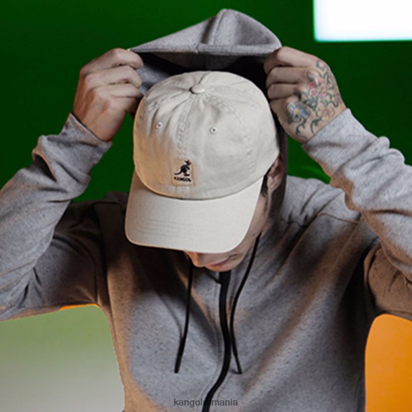 articole pentru cap | Kangol unisex kaki baseball spălat 0VJ20338