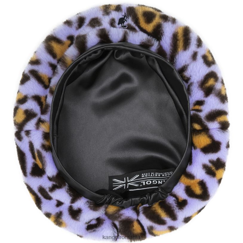 articole pentru cap | Kangol unisex leopard de lavandă beretă din blană artificială 0VJ20406