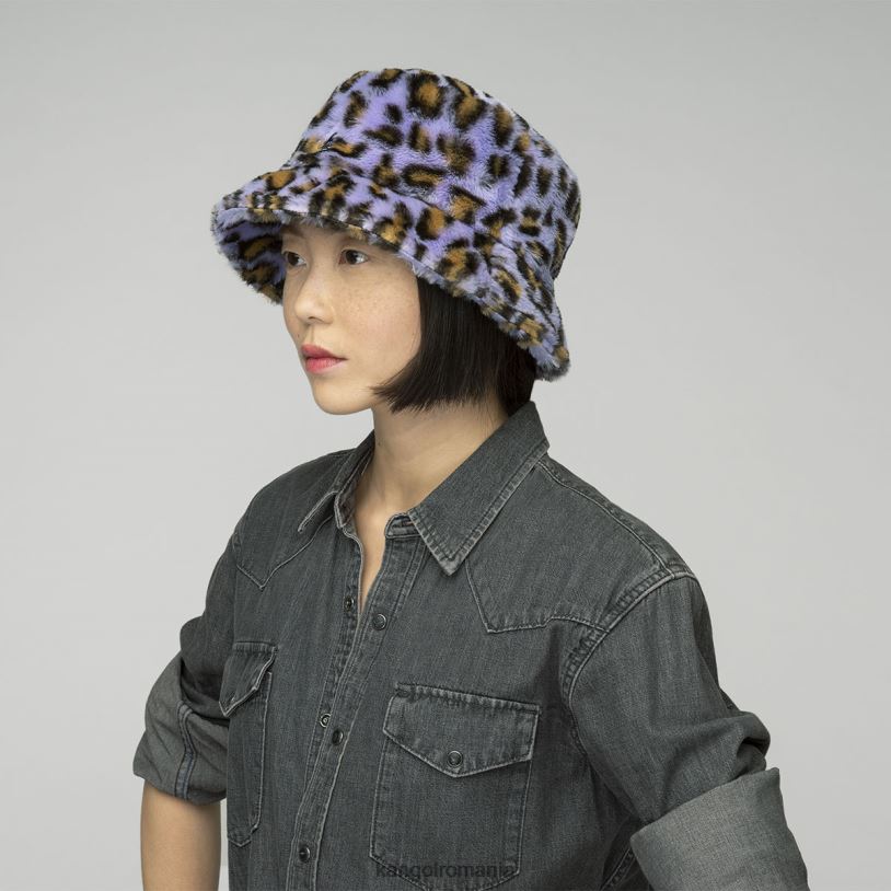 articole pentru cap | Kangol unisex leopard de lavandă găleată din blană artificială 0VJ20708