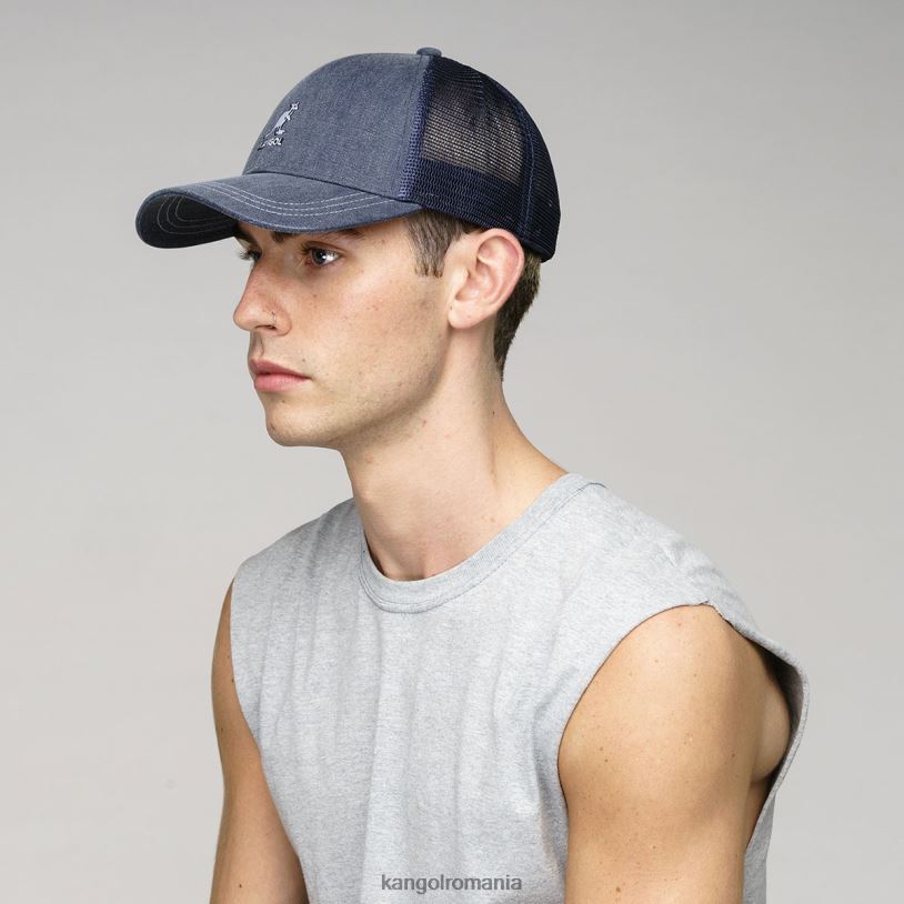 articole pentru cap | Kangol unisex marina baseball din plasă de bumbac învechit 0VJ20292