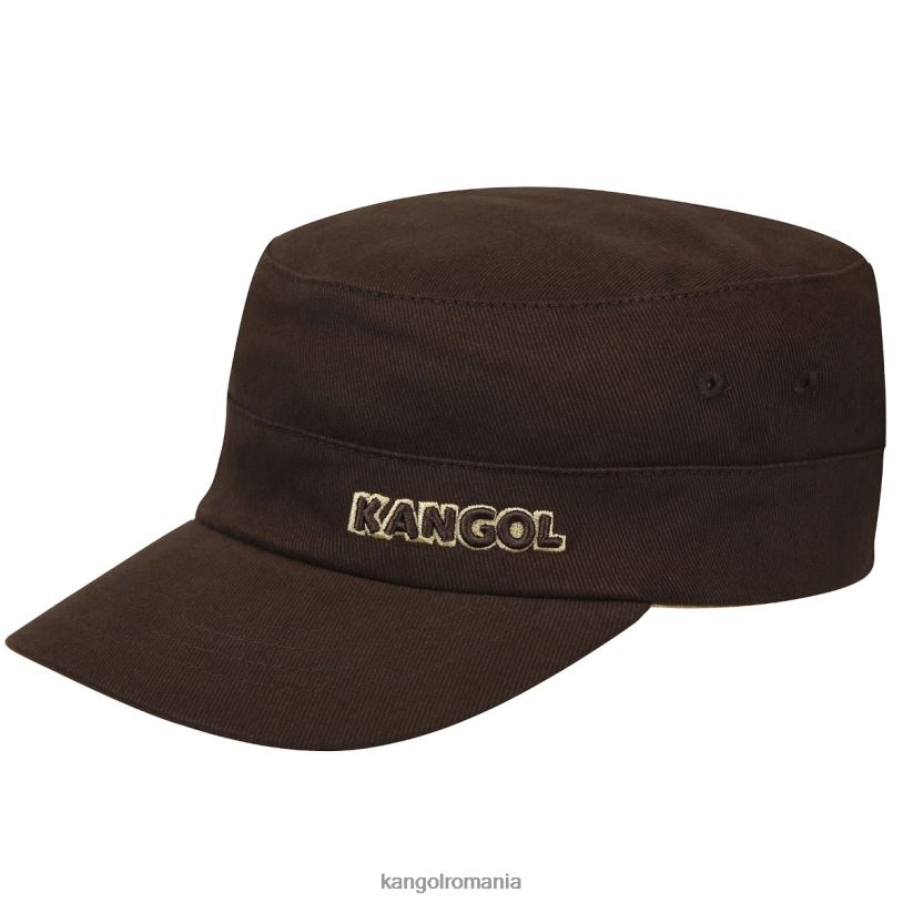 articole pentru cap | Kangol unisex maro șapcă armată din twill de bumbac 0VJ20260