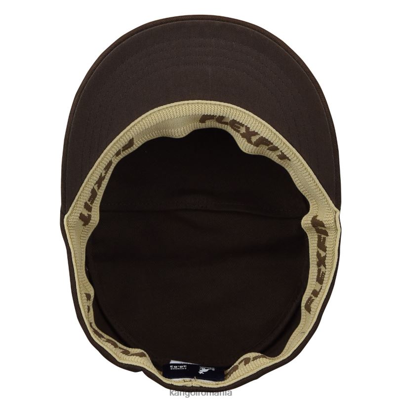 articole pentru cap | Kangol unisex maro șapcă armată din twill de bumbac 0VJ20260