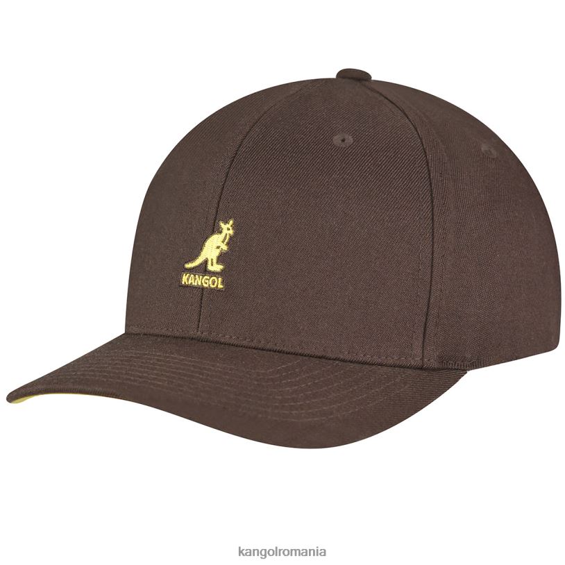 articole pentru cap | Kangol unisex maro turbă baseball flexfit din lână 0VJ20328
