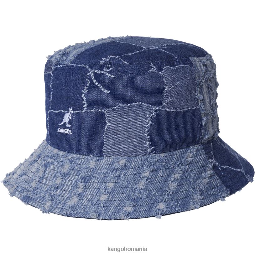 articole pentru cap | Kangol unisex med albastru găleată de denim mash-up 0VJ20503