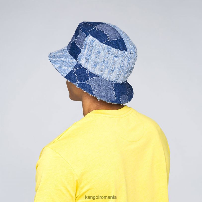articole pentru cap | Kangol unisex med albastru găleată de denim mash-up 0VJ20503
