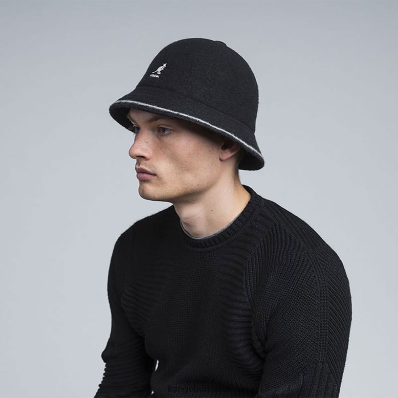 articole pentru cap | Kangol unisex negru/alb dungi casual 0VJ20739