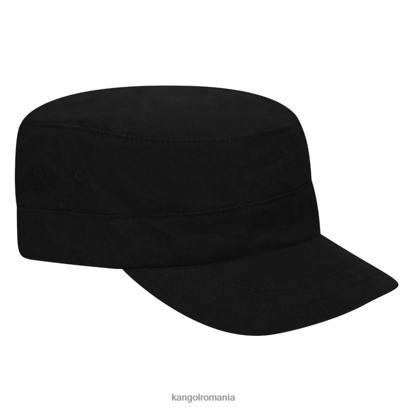 articole pentru cap | Kangol unisex negru șapcă armată din twill de bumbac 0VJ20259
