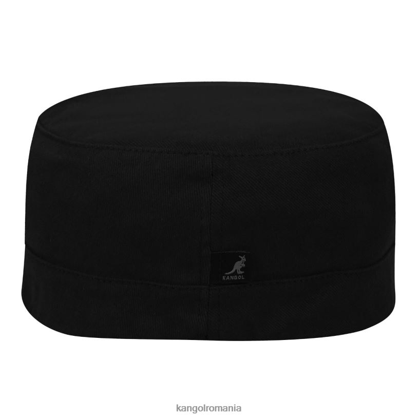 articole pentru cap | Kangol unisex negru șapcă armată din twill de bumbac 0VJ20259