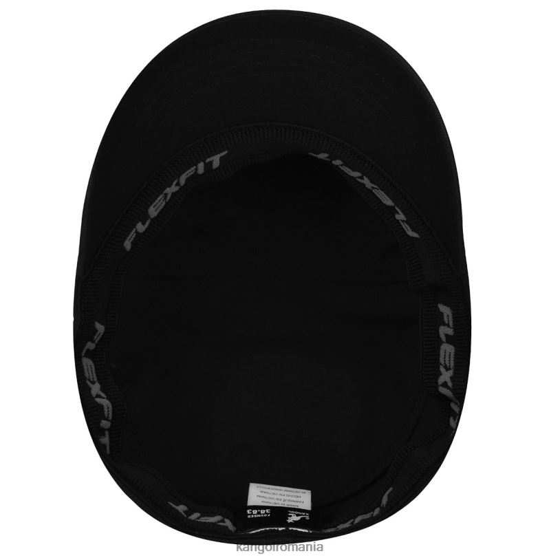 articole pentru cap | Kangol unisex negru șapcă armată din twill de bumbac 0VJ20259