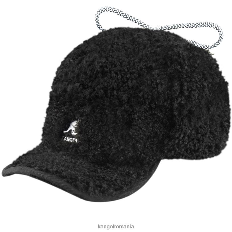 articole pentru cap | Kangol unisex negru Șapcă cu clapetă din faux shearling 0VJ20912
