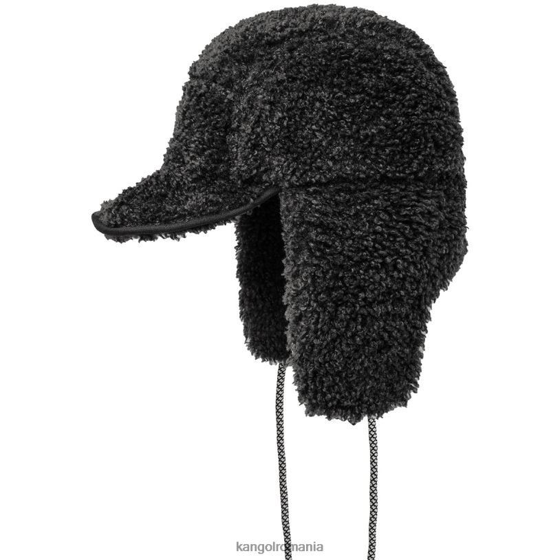 articole pentru cap | Kangol unisex negru Șapcă cu clapetă din faux shearling 0VJ20912