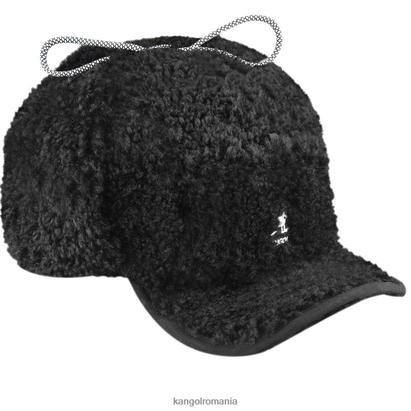 articole pentru cap | Kangol unisex negru Șapcă cu clapetă din faux shearling 0VJ20912