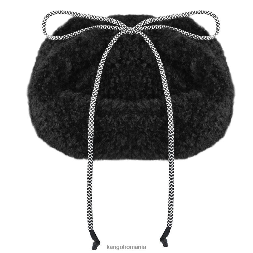 articole pentru cap | Kangol unisex negru Șapcă cu clapetă din faux shearling 0VJ20912